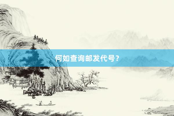 何如查询邮发代号？